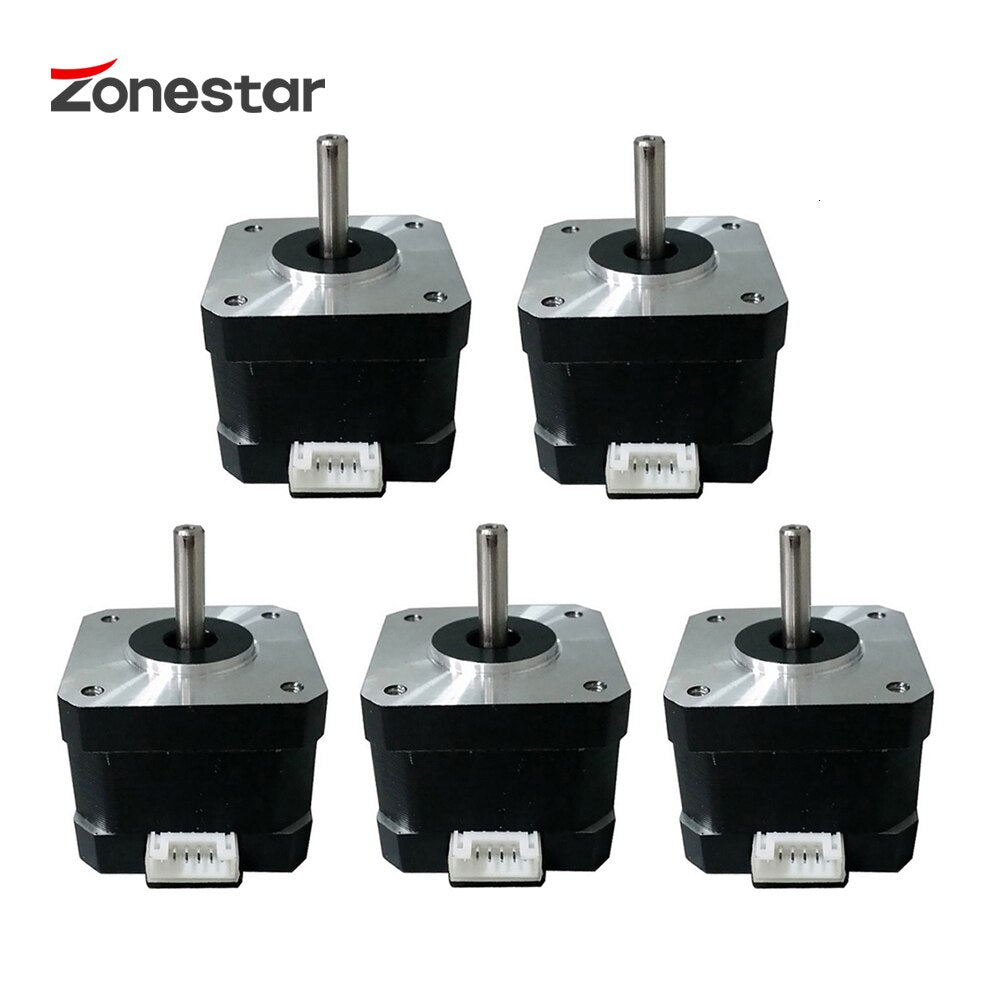 5 PCS Nema17 Stepper Motor 1.8 degree 2 phase 4 Wire Height 22 34 40mm With Cable