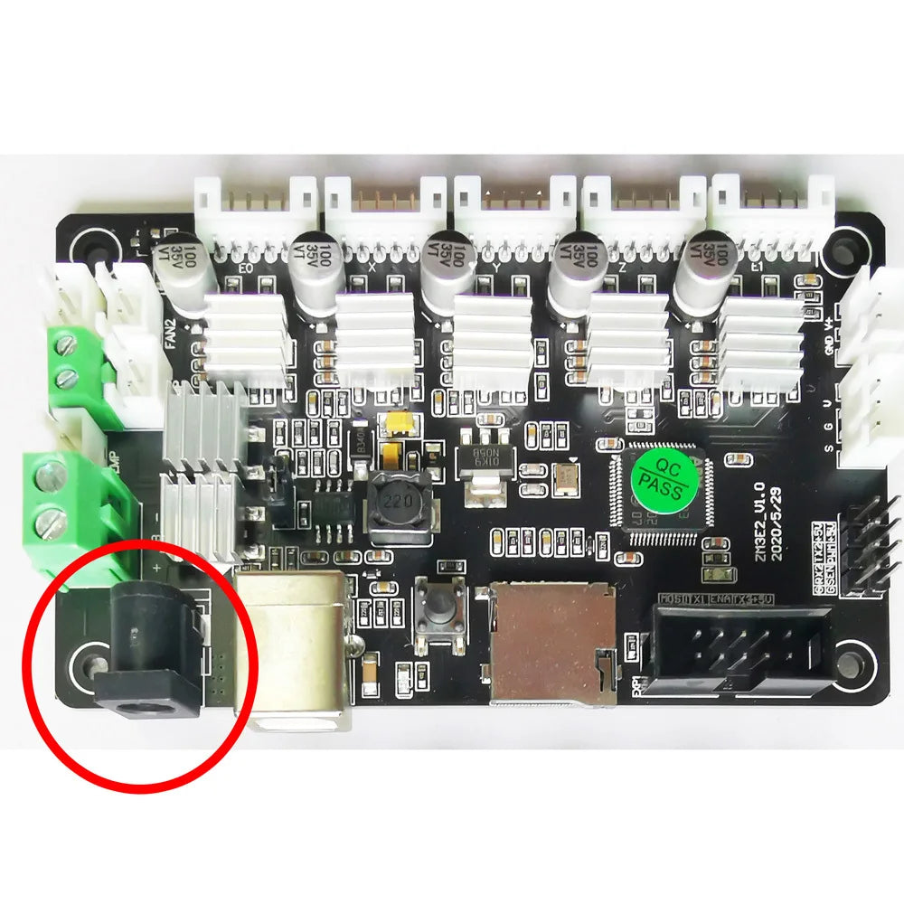 32 bits All-In-One 3D Printer Laser engraving Control Board 5 Stepping Motor Driver High Integrate Controller ZM3E2