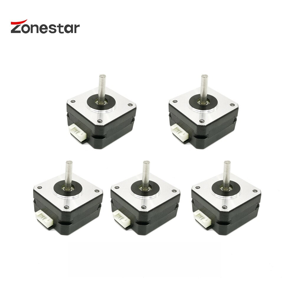5 PCS Nema17 Stepper Motor 1.8 degree 2 phase 4 Wire Height 22 34 40mm With Cable