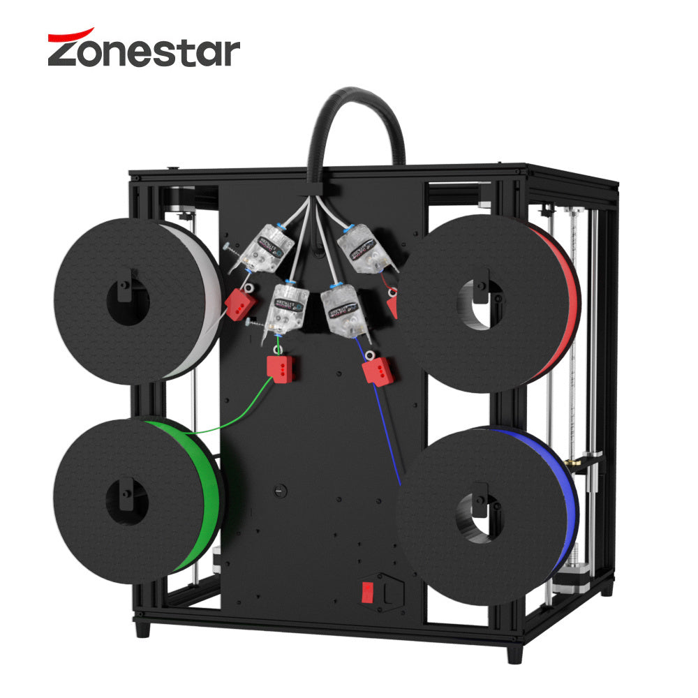 Z9V5 Multi Color 4 Extruders 4-IN-1-OUT Large Size Silent Auto Leveling 3D Printer Gift Dustproof And Thermal Insulation Cover