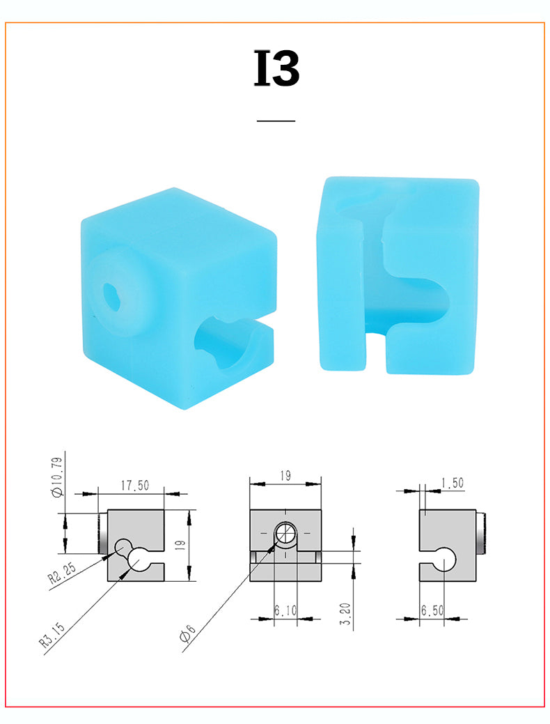 Silicone Sleeve Hotend Protector Heat Block Cover Heater Socks Volcano MK8 I3 3DV6 For ZONESTAR 3D Printer M4V6 E4 DDE