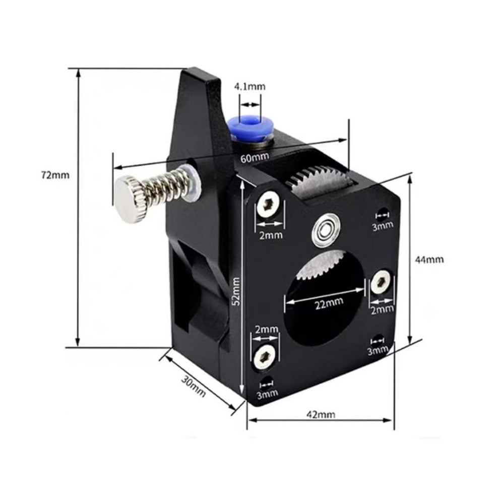 All Metal Dual Gear Drive Extruder Bowden