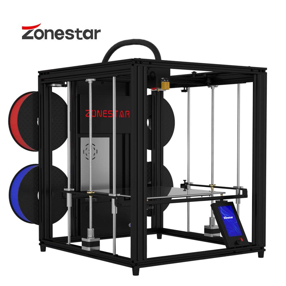 ZONESTAR 4 Extruders Mixing Color Multi Color Large Size FDM 3D Printer DIY Kit Z9V5Pro-MK4/MK5/MK6
