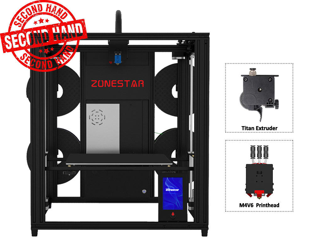 Clearance Sale Z9V5Pro Second Hand ZONESTAR 4 Extruders Multi Colors Large Size FDM 3D Printer DIY Kit
