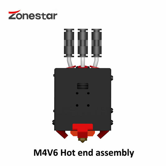 Zonestar m4v6, a 6ª versão m4 4 em 1-out, conjunto hotend de cores misturadas, bico de cabeça de impressão de quatro cores, impressora de filamento de 1.75mm