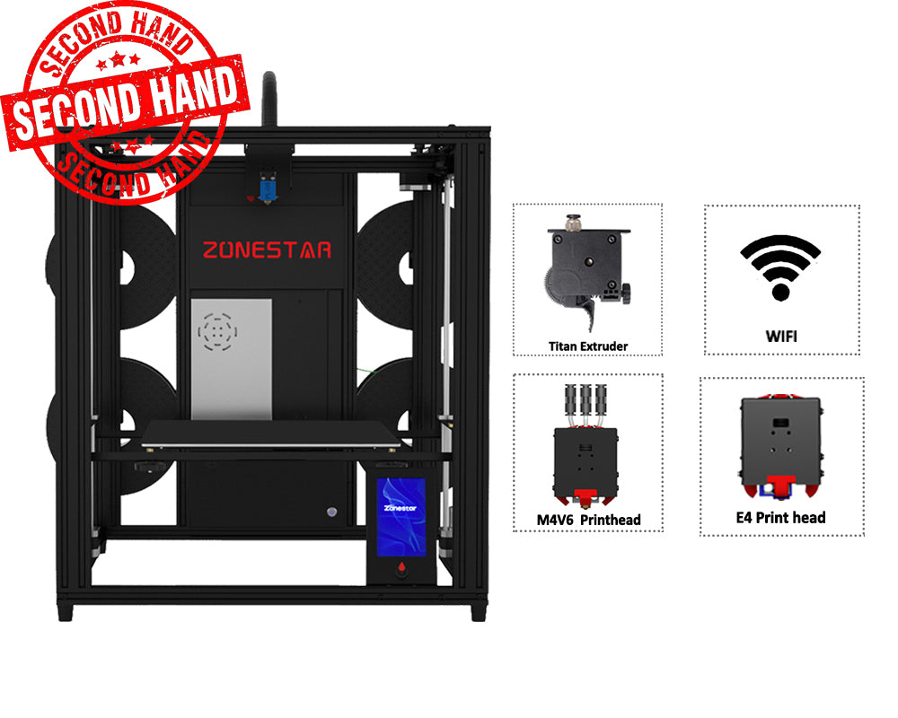 Clearance Sale Z9V5Pro Second Hand ZONESTAR 4 Extruders Multi Colors Large Size FDM 3D Printer DIY Kit