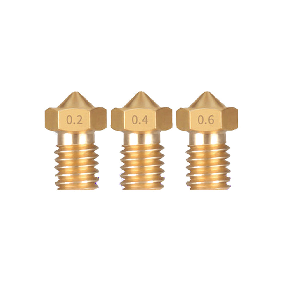 2PCS/Lot V6 Volcano Nozzle M6 Thread V6 Brass Stainless Steel Nozzle 1.75mm Filament 3D Printer Part