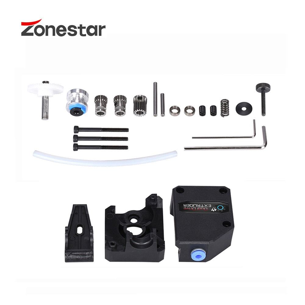 ZONESTAR Dual Gear Extruder Dual Drive Extruder Upgrade Bowden Extruder 1.75mm Filament 3D Printer Parts