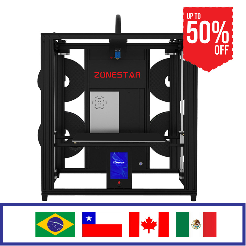 Big Sale Z9V5Pro 4 Extruders Mix Color Large Size FDM 3D Printer DIY Kit Ship From Brazil Canada Mexico Chile