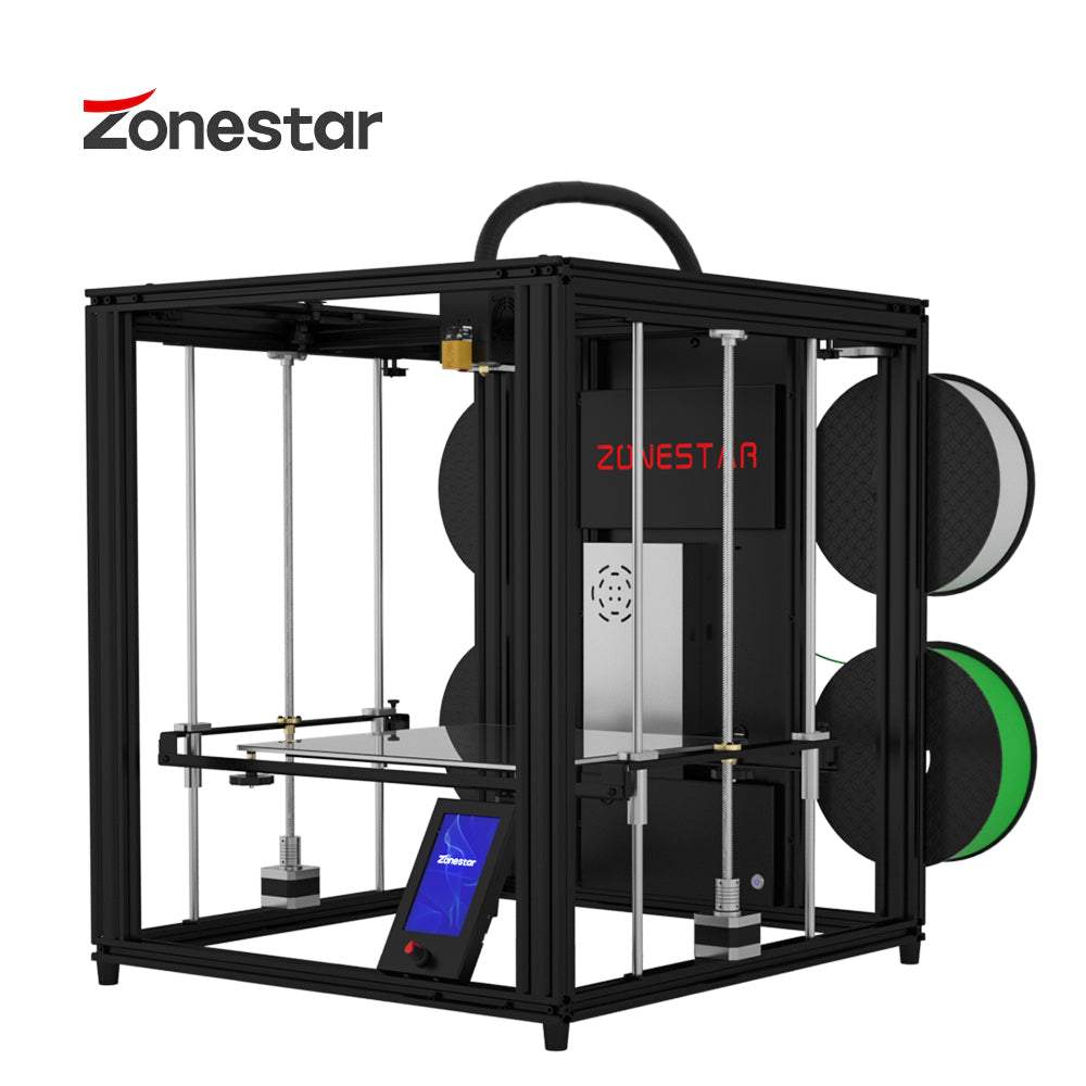 ZONESTAR 4 Extruders Mixing Color Multi Color Large Size FDM 3D Printer DIY Kit Z9V5Pro-MK4MK5MK6