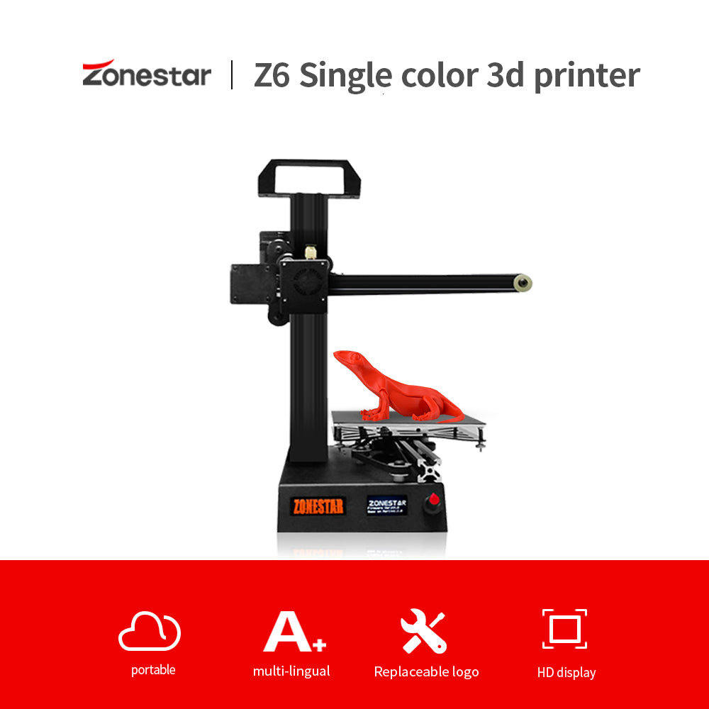 ZONESTAR Entry Class High Cost Performance Portable Student Education FDM 3D printer DIY Kit Z6FB