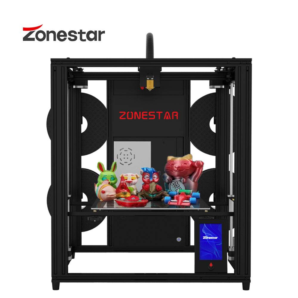 ZONESTAR 4 Extruders Mixing Color Multi Color Large Size FDM 3D Printer DIY Kit Z9V5Pro-MK4/MK5