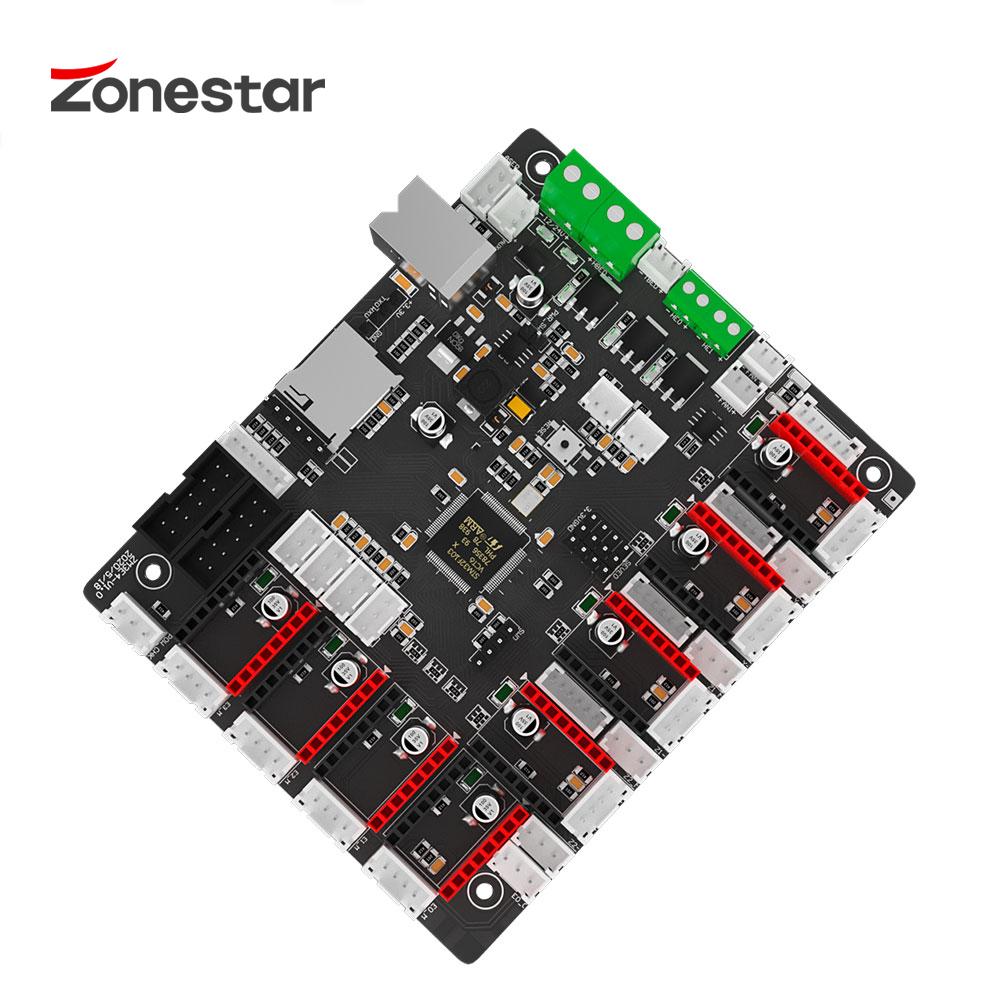 Zonestar zm3e4 placa de controle de impressora 3d de 32 bits, suporte para placa-mãe 8 motores mais íngremes