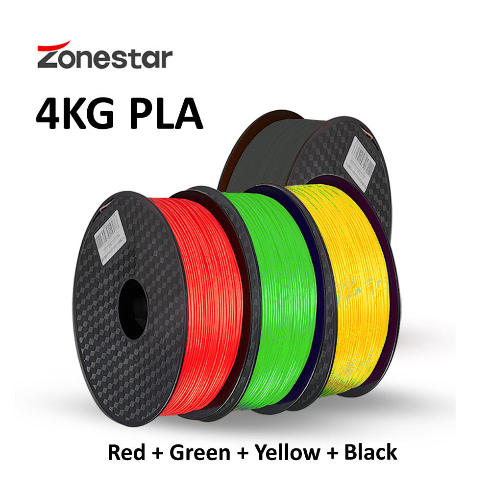 4 kg/los PLA 1,75 mm hochwertiges FDM FFF 3D-Drucker-Filament, Verbrauchsmaterial für mehrere Farben