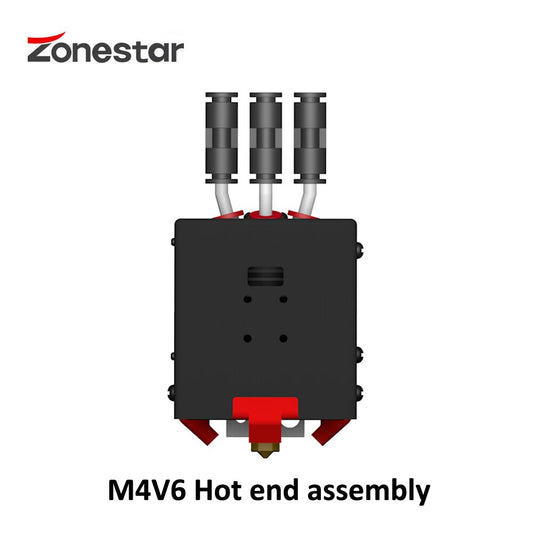 ZONESTAR M4V6 die 6. Version M4 4-IN-1-OUT Mix Color Hotend-Baugruppe Vier-Farben-Druckkopfdüse 1,75-mm-Filamentdrucker