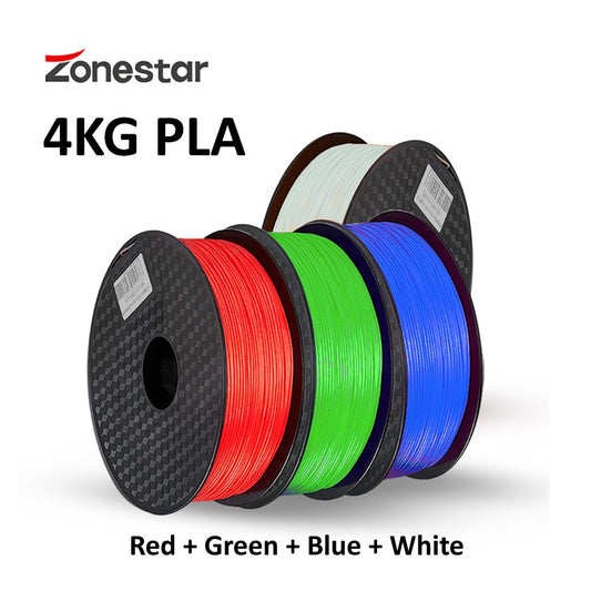 4KG/lot PLA 1.75mm High Quality FDM FFF 3D Printer Filament consumable material For Multi Color